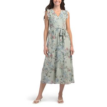 Long Smocked Dress Ruffle Sleeves