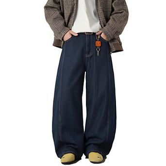 Loose Fit Wide Leg Jeans Men