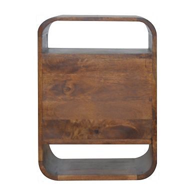 HomeRoots 22" Chestnut Solid Wood Two Drawer Nightstand