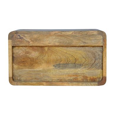 HomeRoots 18" Natural Solid Wood One Drawer Floating Nightstand