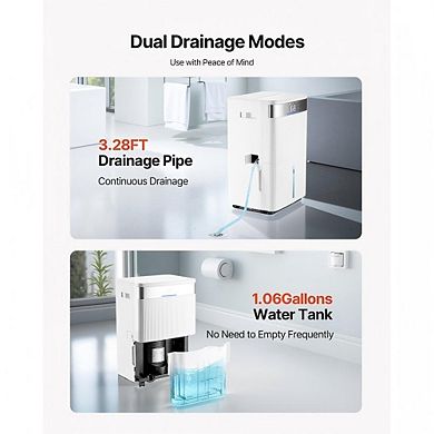 80 Pints Dehumidifier for Home and Basement Smart Humidity Low Noise for Room