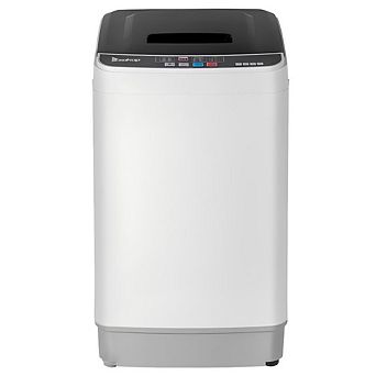 Compact 110V Full Automatic Washer with Drain Pump, Plastic Black Lid