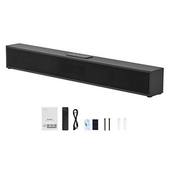 24-Inch 80W TV Soundbar, Bluetooth & AUX, Compact Surround Sound System