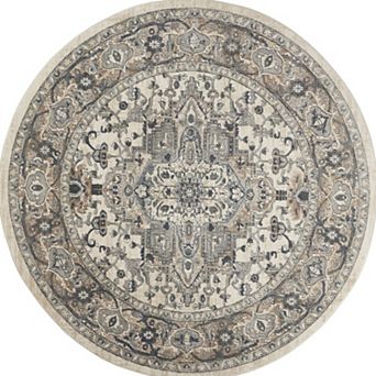 HomeRoots Square Medallion Polypropylene, Polyester Area Rug