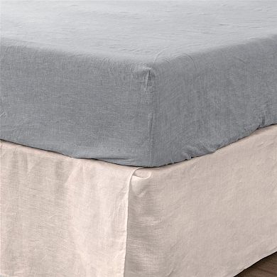 HomeRoots Ivory Linen California King Fitted sheet