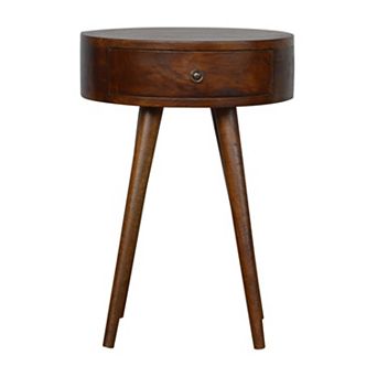 HomeRoots 22" Chestnut Solid Wood One Drawer Nightstand