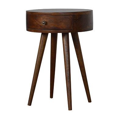 HomeRoots 22" Chestnut Solid Wood One Drawer Nightstand