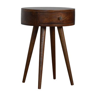 HomeRoots 22" Chestnut Solid Wood One Drawer Nightstand