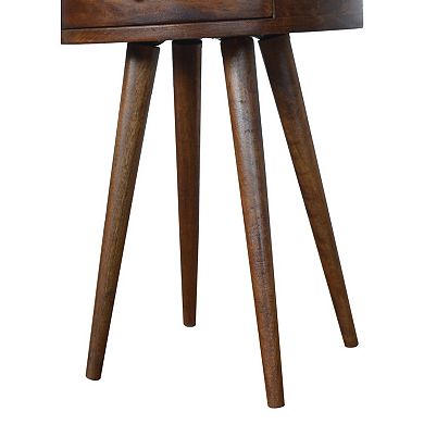 HomeRoots 22" Chestnut Solid Wood One Drawer Nightstand