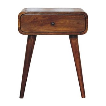 HomeRoots 22" Chestnut Solid Wood One Drawer Nightstand