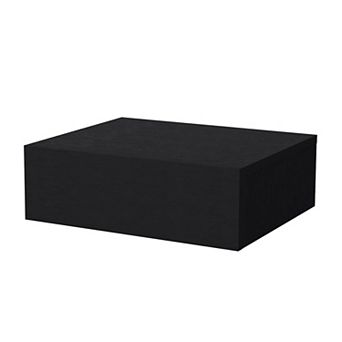 HomeRoots 16" Black Wood One Drawer Floating Nightstand