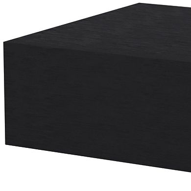 HomeRoots 16" Black Wood One Drawer Floating Nightstand