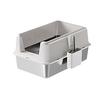 12" Tall Stainless Steel Cat Litter Box - Extra Large, High-Sided & Non-Stick