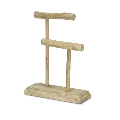 HomeRoots 12" Brown Drift Wood Decorative Jewelry Holder