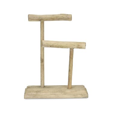 HomeRoots 12" Brown Drift Wood Decorative Jewelry Holder
