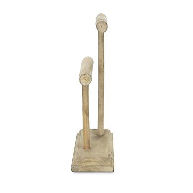HomeRoots 12" Brown Drift Wood Decorative Jewelry Holder