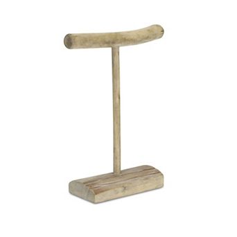 HomeRoots 12" Brown Drift Wood Decorative Jewelry Holder