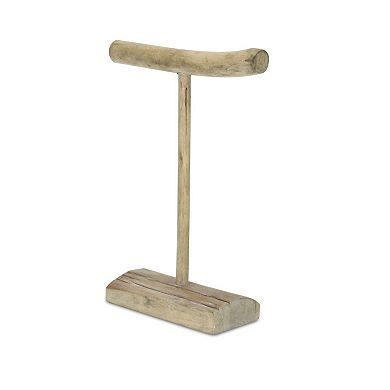 HomeRoots 12" Brown Drift Wood Decorative Jewelry Holder