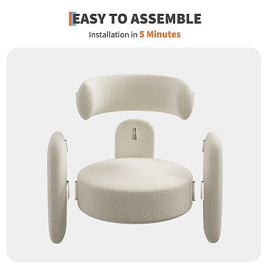 Fuzzy Lounge Chair Cloud Like Comfy Reading Nook Chair Modern Accent Chair