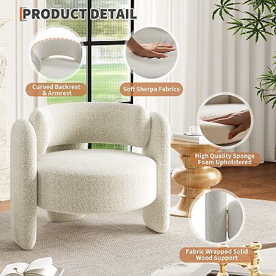 Fuzzy Lounge Chair Cloud Like Comfy Reading Nook Chair Modern Accent Chair