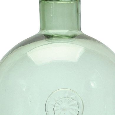 HomeRoots 12" Green Bud Glass Table Vase