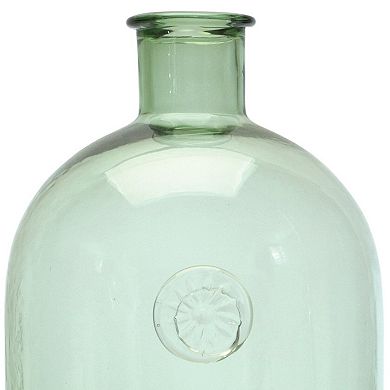 HomeRoots 12" Green Bud Glass Table Vase