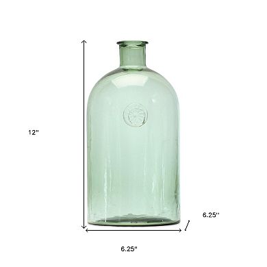 HomeRoots 12" Green Bud Glass Table Vase