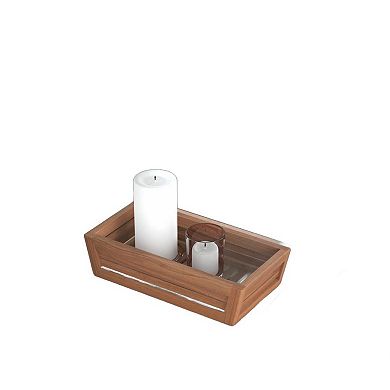 HomeRoots 12" Brown Solid Wood Organizing Box