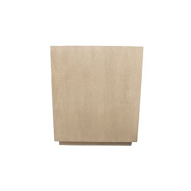 HomeRoots 24" Natural Solid Wood Three Drawer Nightstand