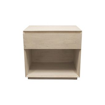 HomeRoots 24" Natural Solid Wood One Drawer Nightstand