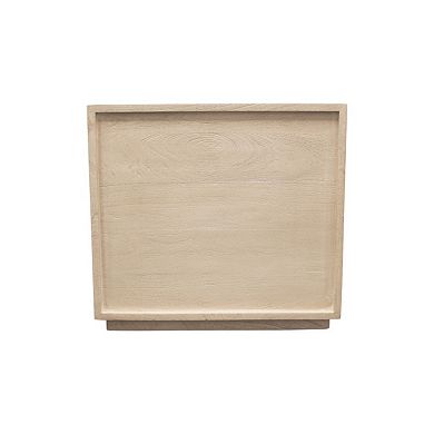 HomeRoots 24" Natural Solid Wood One Drawer Nightstand