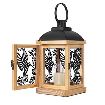 12.6 in Wooden Candle Warmer Lamp Indoor, Modern Table Centerpiece,leaf style