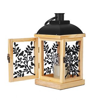 12.6 in Wooden Candle Warmer Lamp Indoor, Modern Table Centerpiece,leaf style