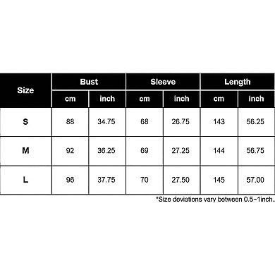 Women's Long Sleeve Flowy Maxi Swimsuit Tie Front Robe Cover Up
