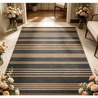 lxt-Modern Geometric Area Rugs Washable Rugs for Living Room Contemporary Carpet Foldable Mats
