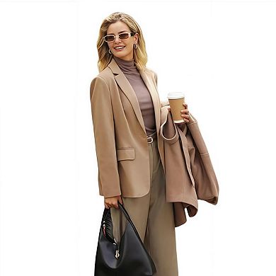 Womens Casual Blazers Open Front Long Sleeve Work Office Suit Jackets