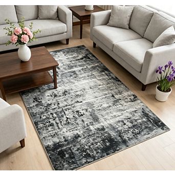 lxt-Area Rugs for Bedroom Machine Washable Rug Modern Abstract Carpet for Living Room Area Rug