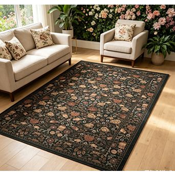 Living Room Rug Vintage Boho Rug Washable Carpet for Kitchen Hallway Bedroom Entryway Bathroom