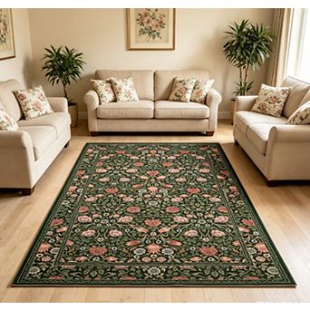 Living Room Rug Vintage Boho Rug Washable Carpet for Kitchen Hallway Bedroom Entryway Bathroom