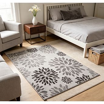 Area Rugs for Living Room Floral CarpetWashable Boho Floral Area Rug for Living Room Entryway Patio