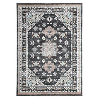 lxt-Area Rugs Vintage Area Rug Machine Washable Mark-Resistant Carpet Living Room