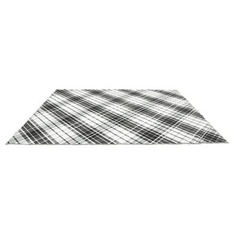 lxt-Washable Area Rug Modern Geometric Rug Foldable Stain Resistant Carpet for Living Room Bedroom