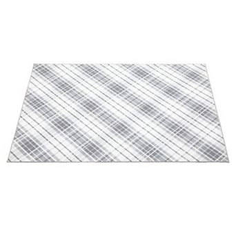lxt-Washable Area Rug Modern Geometric Rug Foldable Stain Resistant Carpet for Living Room Bedroom