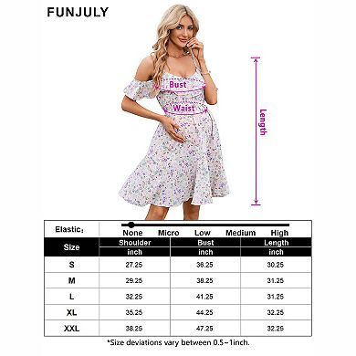 Maternity Daisy Floral Cold Shoulder Mini Dress