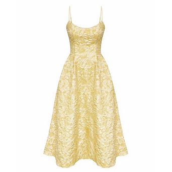 Women's Elegant A Line Long Maxi Dress Square Neck Sleeveless Summer Sundress Daily Dress