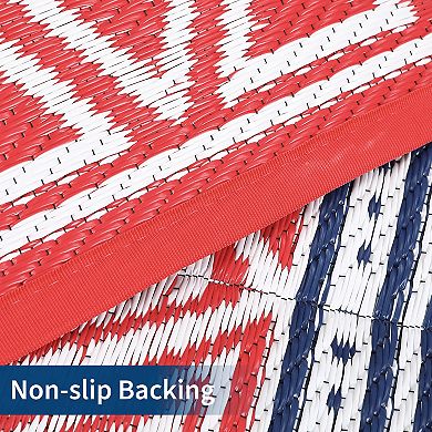 Boho Waterproof Outdoor Rug UV Resistant and Easy to Hose Clean Carpet