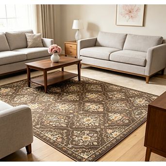Floral Carpet Area Rug Washable Rugs for Bedroom Non Slip Soft Carpet for Bedroom Living Room Rug