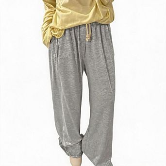 Women's Summer Fashion Wide Leg Jogger Sweatpants, Casual Lounge Travel Workout Relaxed Trousers