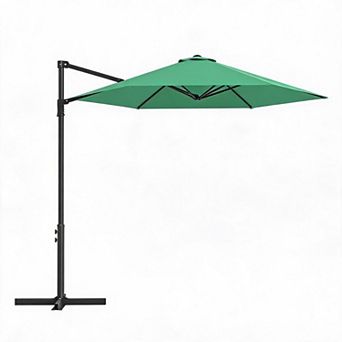 UV-Resistant 9FT Cantilever Patio Umbrella Large Offset Outdoor Sun Shade with Vented Canopy