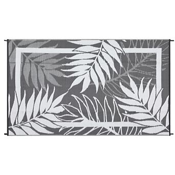 Waterproof Washable Pet Friendly Outdoor Rug Woven Textured Floral Carpet for High Traffic Areas
